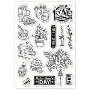 1Sheet PVC Plastic Stamps for DIY Scrapbooking Photo Album Decorative Cards - Picture 1 of 8