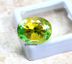Natural (Pitambari) Sapphire Oval Shape 15-16 CT Certified Loose Gemstone. - Picture 1 of 13