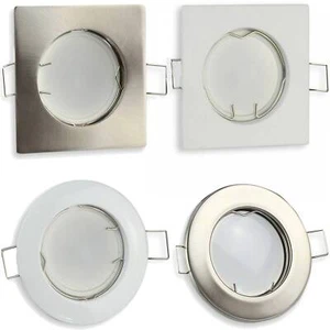 6x LED Einbaustrahler Set GU10 230 Volt 1-9W rund eckig Einbauspot 60mm Leuchte - Bild 1 von 21