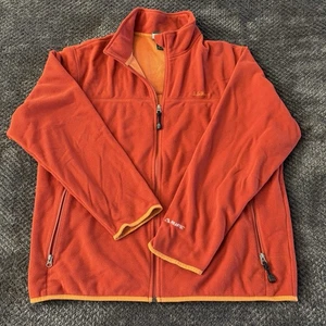 L.L. Bean Fleece Jacket Burnt Orange Mens L Polartec Hiking Mock Neck Full Zip  - Picture 1 of 9