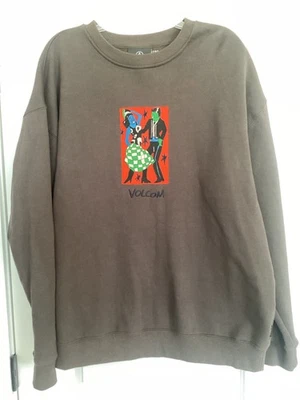 Volcom Crewneck Sweatshirt Mens XL Featured Artist Bob Mollema Brown Pullover - Image 1 of 4