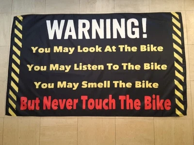 Cartel de bandera de motocicleta Honda Kawasaki Yamaha Suzuki KTM BSA taller de garaje Foto 1 de 4