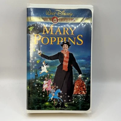 Mary Poppins VHS 2000 Disney Video Tape Gold Collection VTG Clamshell Nearly New - Image 1 of 4