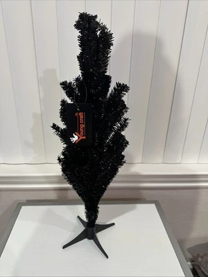 1 Christmas Tree Artificial 24” Black TableTop Small Christmas Tree - Image 1 of 4