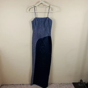 Vestido de Noche Vintage Años 90 Bari Jay Brillante Correa Espagueti Talla 5/6 - Imagen 1 de 12