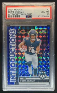 2024 Mosaic Rome Odunze Introductions RC Blue Rookie #/99 Bears PSA 10 - Imagen 1 de 2