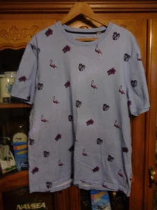 Ted Baker London Herren Tropical Flamingo Print Kurzarm T-Shirt Größe 4/M US - Bild 1 von 7