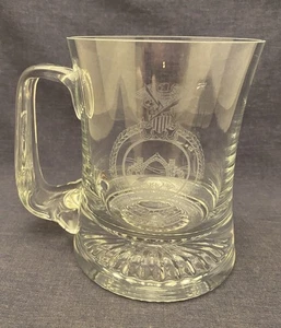 Vintage United States US Navy Glas Kristall? Trinkbecher Glas Stein Edzell - Bild 1 von 11
