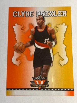 Leaf Valiant Orange 2012 a prueba de acetato falta serie # Clyde Drexler Foto 1 de 2