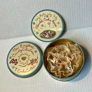 Muffy Vanderbear 7 cortadores de galletas Navidad lata galletas receta 1995 usado - Imagen 1 de 15