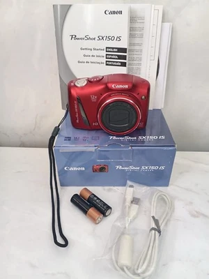 Canon PowerShot SX150 Is 14.1MP Compact Digital Camera Red Boxed Grade A - Image 1 of 4