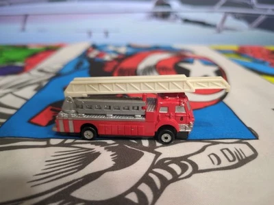 Vintage MICRO MACHINES Deluxe HOOK & LADDER Fire Truck Red 1989 Galoob - Nice! - Image 1 of 4