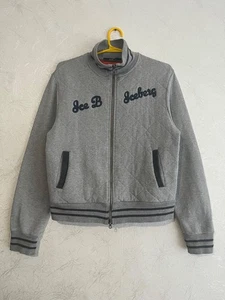 Iceberg Men's Gray Quilted Zip Jacket " Ice B / Iceberg" Made in Italy Size M - Picture 1 of 14