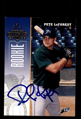 Signed Baseball Card Auto Pete LaForest 2003 Donruss Champions #287 Devil Rays - Image 1 of 2