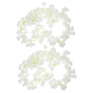  2 Pcs Artificial Flowers for Decoration Cherry Blossom Garland Vines - Picture 1 of 20