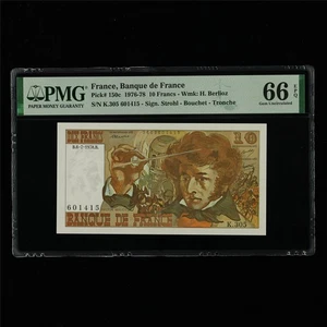 1976-78 France Banque De France 10 Francs Pick#150c PMG 66 EPQ Gem UNC - Picture 1 of 4