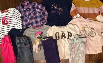 Girls Clothing Sz 6 Lot MINI BODEN Outfit Tops, GAP Shirt, Sweater Pants Set 5-6 - Image 1 of 4