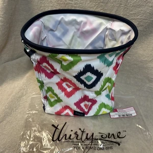 Thirty-One Mini Storage Bin Candy Corners NEW Free Ship 8in Round X 9.5in Tall - Picture 1 of 9