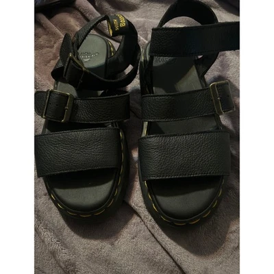 Sandalias Dr Martens Gryphon Gladiador Cuero Negro Plataforma Talla US 8 UK 6 EU 39 Foto 1 de 4