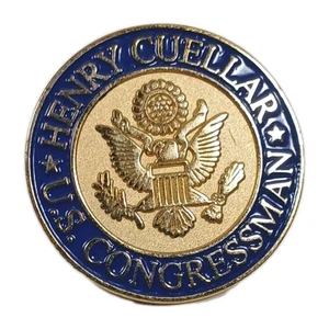 Henry Cuellar US Congressman Anstecknadel goldfarben USA - Bild 1 von 4