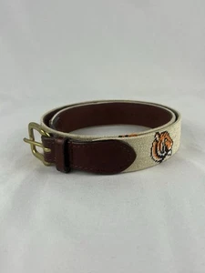 SMATHERS & BRANSON Princeton Tigers Nadelspitze Leder Messing Gürtel Gr. 38 EUC - Bild 1 von 9