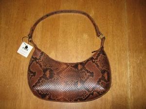 Rubi COTTON ON Daisy Shoulder BAG tan black snake leopard skin print BRAND NEW - Picture 1 of 5
