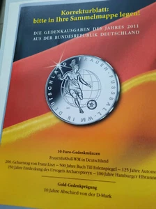 Münzsammlung Gedenkausgabe Frauenfussball WM 2011 - Bild 1 von 8