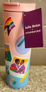 Starbucks 2024 Pride Month Sofie Birkin 16 oz.  Vaso aislante (nuevo con etiquetas) - Imagen 1 de 10