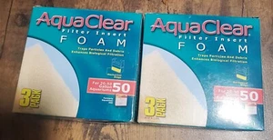 2 AquaClear 50 Filter Foam 3 Pac for 20-50 gallon aquariums Includes 6 Inserts - Picture 1 of 1