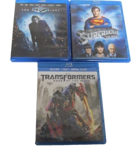 Lot of 3 Blu-ray: Superman - The Movie/The Dark Knight/Transformers-Dark Of The  - Imagen 1 de 2