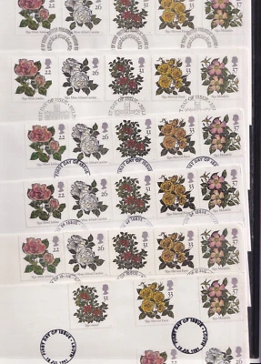GB 1991 Roses RM Cotswold Stuart FDC Benham Maximum Cards choice special pmks - Image 1 of 2