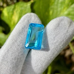 Natural Sky Blue Topaz Octagon Faceted Cut 24.55 Ct. Gemstone For Making Jewelry - Picture 1 of 5