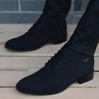Men Ankle Boot Breathable Pointed Toe  Flats Business Casual Dress Formal Shoes