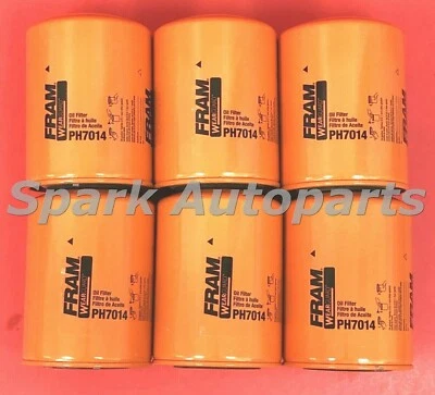 Estuche de 6 filtros de aceite de motor - protector adicional FRAM PH7014 para FORD CF8000, B600, B700 Foto 1 de 3