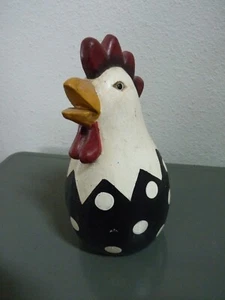 8 1/2 inch Wooden Rooster, Hand Painted - Picture 1 of 5