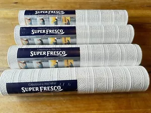 Super Fresco Luxury Textured Paintable Vinyl Pattern 15010 Wallpaper  x 4 Rolls - Picture 1 of 10