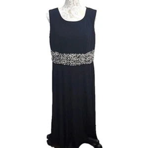 Jessica Howard Dress Midi Black & White Sleeveless Women's 14W - Picture 1 of 5
