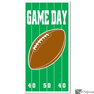 Beistle Game Day Football Party Supplies 5 ft x 30 in Plastic Door Cover, Gre... - Picture 1 of 1
