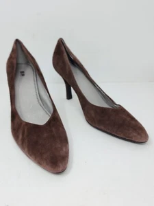 BP decolte donna 11 marroni pelle scamosciata classiche tacco a punta  - Foto 1 di 11