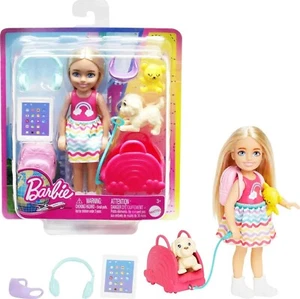 Barbie Chelsea Familia y Amigos Juego de Viaje Rubia Tableta Perro + HJY17 NUEVO - Imagen 1 de 5