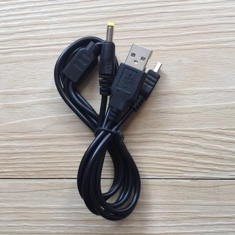 2in1 Cable USB 2.0 Charge Data Transfer Power for Sony PSP 1000 2000 3000 Black - Image 1 of 4