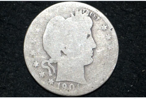 1901 p Barber Quarter ** 90% Silver ** Bargain ** FREE SHIPPING Cover