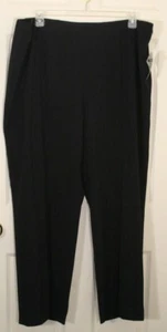 i e Woman 24 W Plus Navy Blue Stretch Casual Pants Summer Weight Elastic Waist - Picture 1 of 6