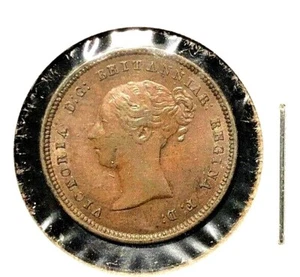 Great Britain 1844 1/2 farthing E over N variety KM 738 AU - Picture 1 of 2