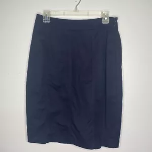 Escada Margaretha Ley schwarzer Rock Gr. 40 gerader Bleistift knielang Baumwolle gefüttert - Bild 1 von 6