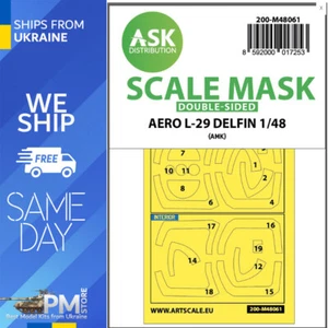 ASK M48061 1/48 Doppelseitige Lackiermaske für AERO L-29 DELFIN für AMK - Bild 1 von 2