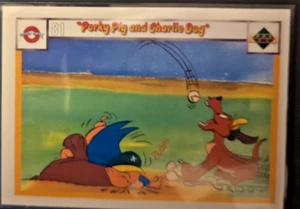 1990 Upper Deck Looney Tunes Comic Ball - #81/84 Porky Pig and Charlie Dog - Picture 1 of 2