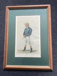 Vanity Fair Jockey George Fordham "The Demon" Originaldruck gerahmt & glasiert - Bild 1 von 3