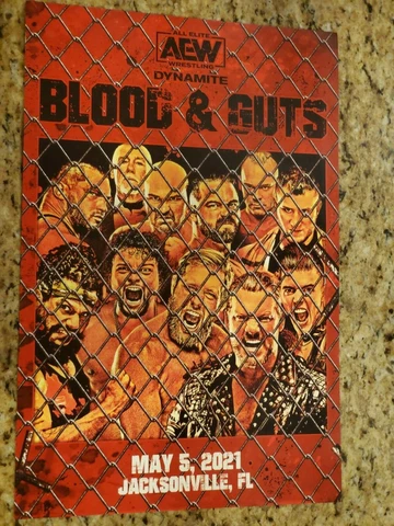 AEW BLOOD & GUTS DAILYS PLACE WRESTLING POSTER 18X12    PINNACLE/ INNER CIRCLE Cover