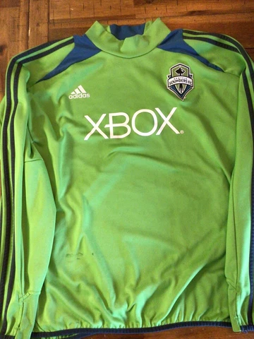 SEATTLE SOUNDERS FC Large Long Sleeve Sweatshirt Adidas Jersey Mens Cover